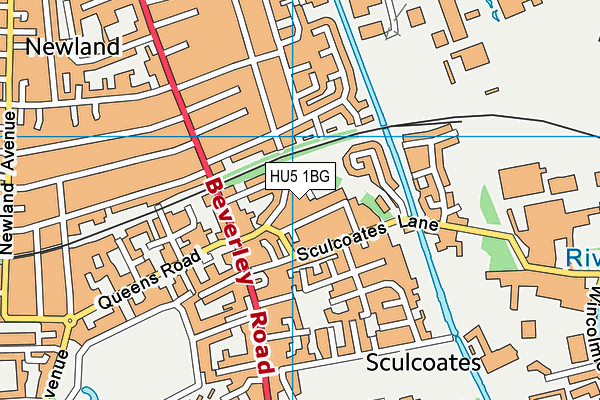 HU5 1BG map - OS VectorMap District (Ordnance Survey) HU5 1BG map - OS VectorMap District (Ordnance Survey)