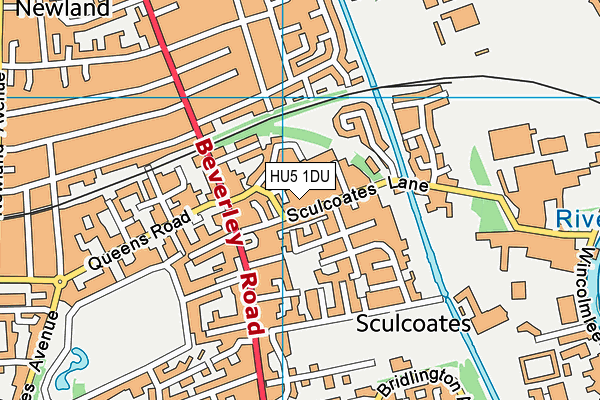 HU5 1DU map - OS VectorMap District (Ordnance Survey)
