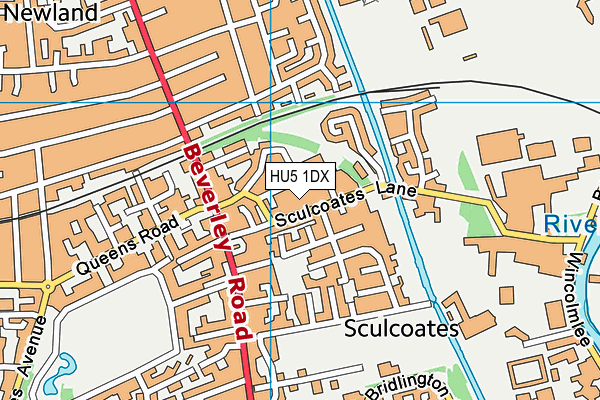 HU5 1DX map - OS VectorMap District (Ordnance Survey) HU5 1DX map - OS VectorMap District (Ordnance Survey)