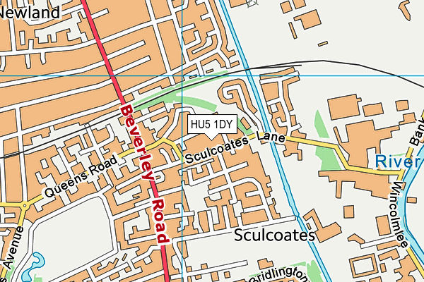 HU5 1DY map - OS VectorMap District (Ordnance Survey) HU5 1DY map - OS VectorMap District (Ordnance Survey)