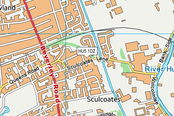 HU5 1DZ map - OS VectorMap District (Ordnance Survey) HU5 1DZ map - OS VectorMap District (Ordnance Survey)