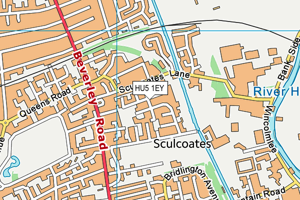 HU5 1EY map - OS VectorMap District (Ordnance Survey) HU5 1EY map - OS VectorMap District (Ordnance Survey)