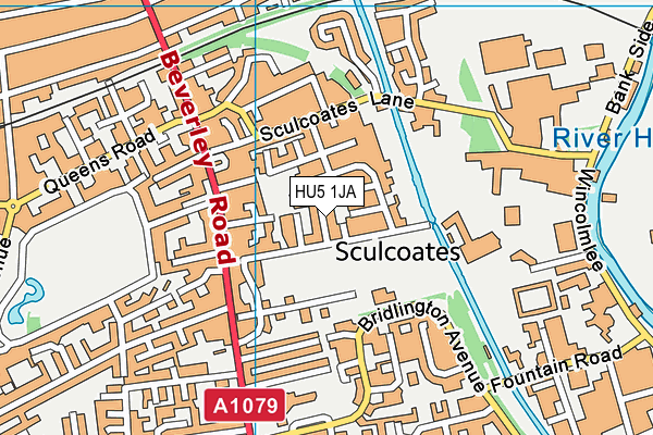 HU5 1JA map - OS VectorMap District (Ordnance Survey) HU5 1JA map - OS VectorMap District (Ordnance Survey)