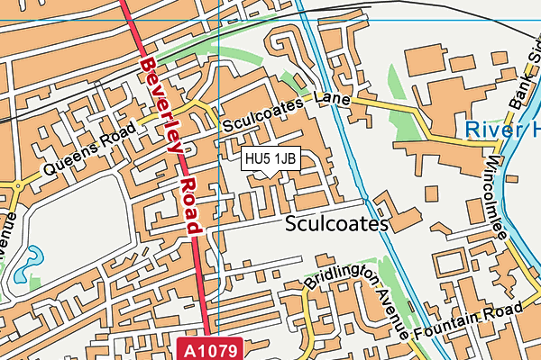 HU5 1JB map - OS VectorMap District (Ordnance Survey) HU5 1JB map - OS VectorMap District (Ordnance Survey)