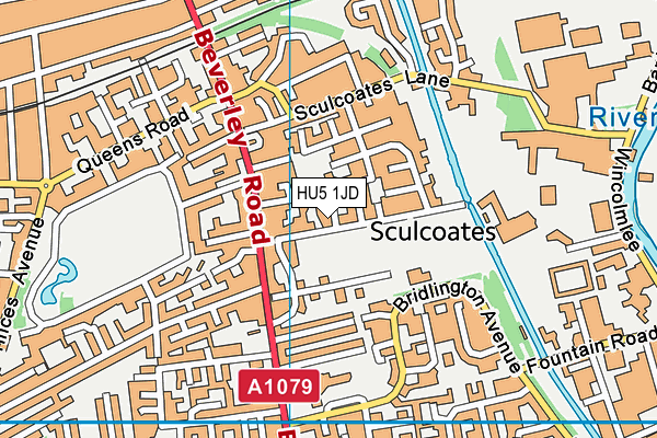 HU5 1JD map - OS VectorMap District (Ordnance Survey) HU5 1JD map - OS VectorMap District (Ordnance Survey)