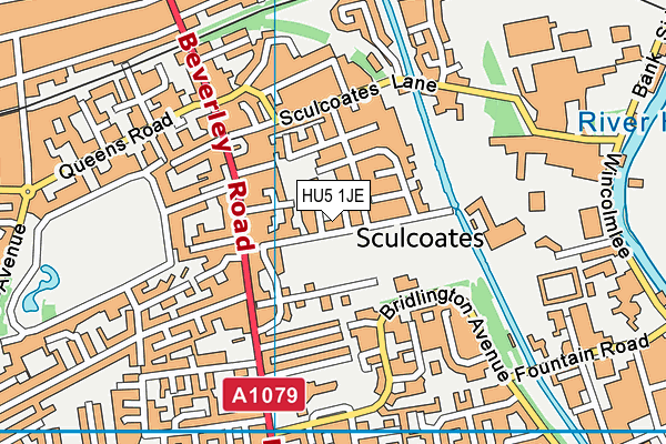 HU5 1JE map - OS VectorMap District (Ordnance Survey) HU5 1JE map - OS VectorMap District (Ordnance Survey)