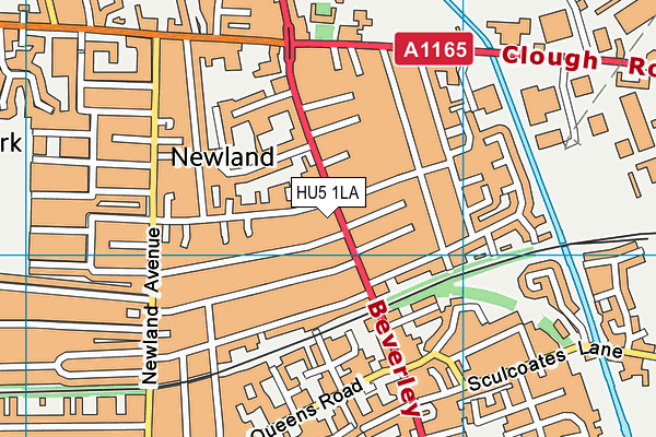 HU5 1LA map - OS VectorMap District (Ordnance Survey) HU5 1LA map - OS VectorMap District (Ordnance Survey)