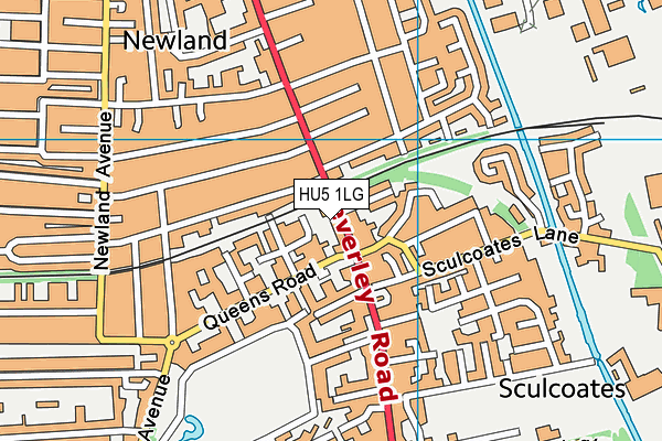 HU5 1LG map - OS VectorMap District (Ordnance Survey) HU5 1LG map - OS VectorMap District (Ordnance Survey)