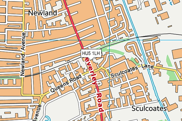 HU5 1LH map - OS VectorMap District (Ordnance Survey) HU5 1LH map - OS VectorMap District (Ordnance Survey)