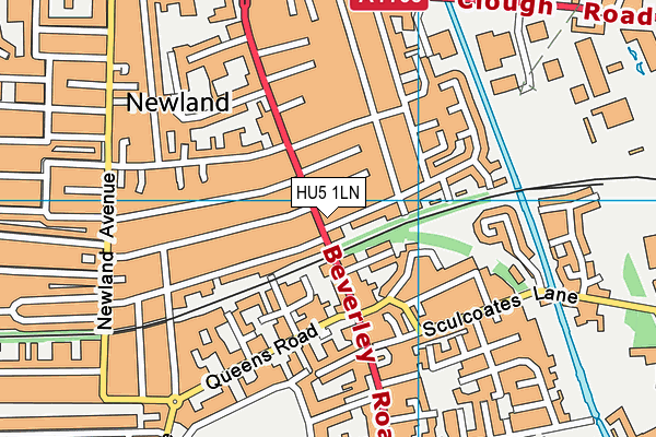 HU5 1LN map - OS VectorMap District (Ordnance Survey) HU5 1LN map - OS VectorMap District (Ordnance Survey)