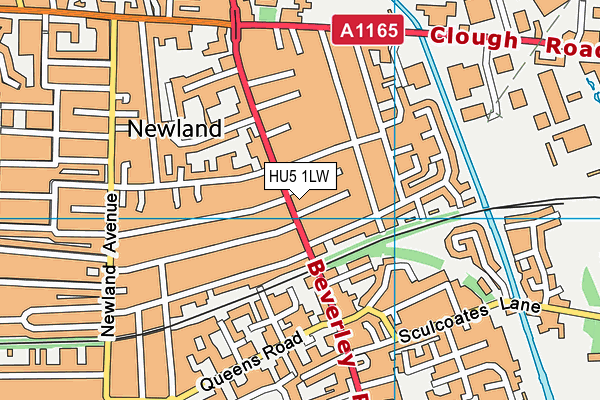 HU5 1LW map - OS VectorMap District (Ordnance Survey) HU5 1LW map - OS VectorMap District (Ordnance Survey)