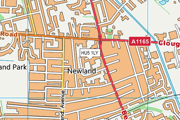 HU5 1LY map - OS VectorMap District (Ordnance Survey) HU5 1LY map - OS VectorMap District (Ordnance Survey)