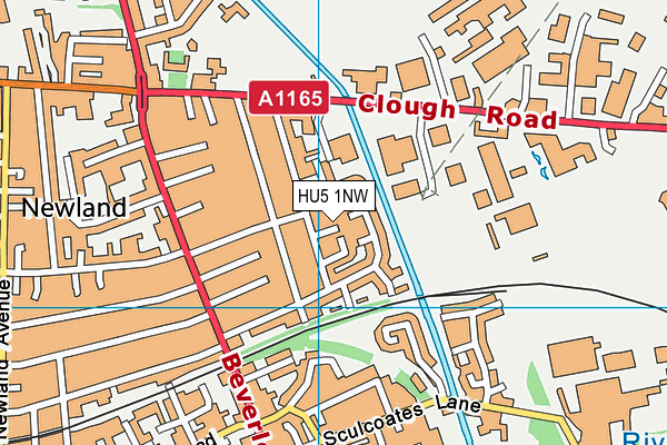 HU5 1NW map - OS VectorMap District (Ordnance Survey) HU5 1NW map - OS VectorMap District (Ordnance Survey)