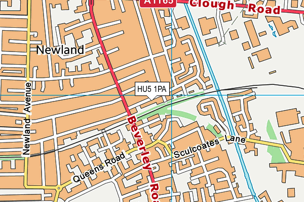 HU5 1PA map - OS VectorMap District (Ordnance Survey) HU5 1PA map - OS VectorMap District (Ordnance Survey)