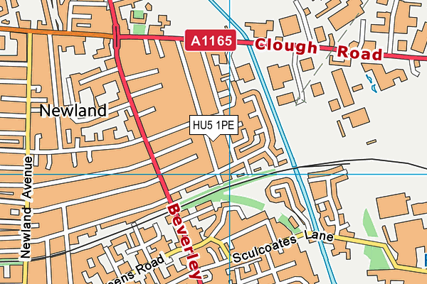 HU5 1PE map - OS VectorMap District (Ordnance Survey) HU5 1PE map - OS VectorMap District (Ordnance Survey)