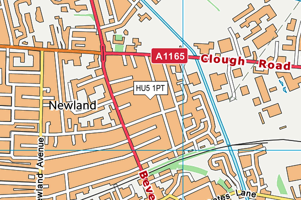 HU5 1PT map - OS VectorMap District (Ordnance Survey) HU5 1PT map - OS VectorMap District (Ordnance Survey)