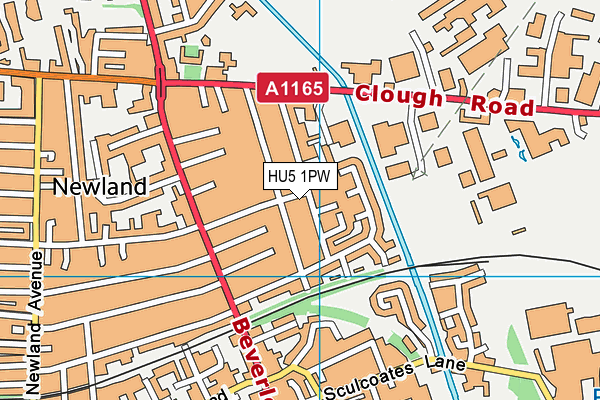 HU5 1PW map - OS VectorMap District (Ordnance Survey) HU5 1PW map - OS VectorMap District (Ordnance Survey)