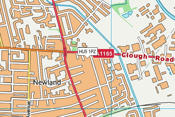 HU5 1PZ map - OS VectorMap District (Ordnance Survey) HU5 1PZ map - OS VectorMap District (Ordnance Survey)