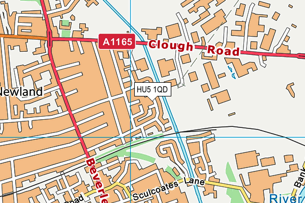 HU5 1QD map - OS VectorMap District (Ordnance Survey) HU5 1QD map - OS VectorMap District (Ordnance Survey)