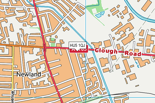 HU5 1QJ map - OS VectorMap District (Ordnance Survey) HU5 1QJ map - OS VectorMap District (Ordnance Survey)