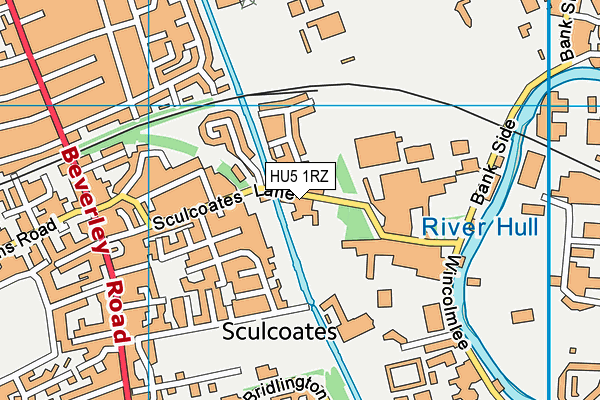 HU5 1RZ map - OS VectorMap District (Ordnance Survey) HU5 1RZ map - OS VectorMap District (Ordnance Survey)