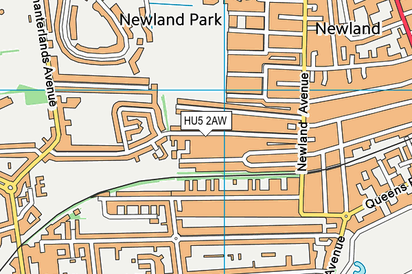 HU5 2AW map - OS VectorMap District (Ordnance Survey) HU5 2AW map - OS VectorMap District (Ordnance Survey)