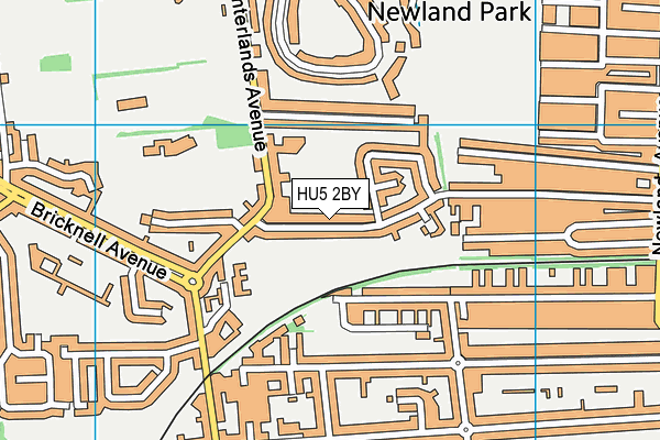 HU5 2BY map - OS VectorMap District (Ordnance Survey) HU5 2BY map - OS VectorMap District (Ordnance Survey)
