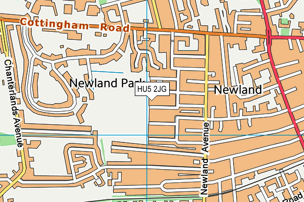 HU5 2JG map - OS VectorMap District (Ordnance Survey) HU5 2JG map - OS VectorMap District (Ordnance Survey)