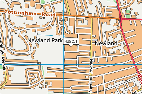 HU5 2JT map - OS VectorMap District (Ordnance Survey) HU5 2JT map - OS VectorMap District (Ordnance Survey)