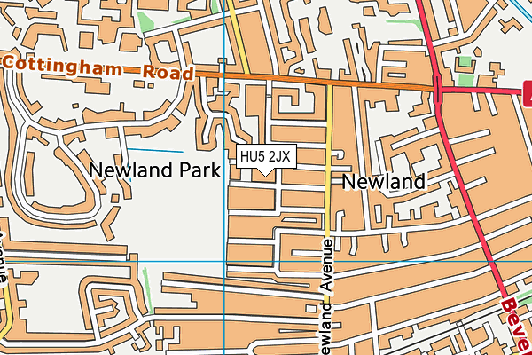 HU5 2JX map - OS VectorMap District (Ordnance Survey) HU5 2JX map - OS VectorMap District (Ordnance Survey)