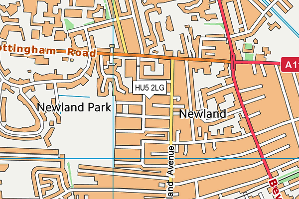 HU5 2LG map - OS VectorMap District (Ordnance Survey) HU5 2LG map - OS VectorMap District (Ordnance Survey)