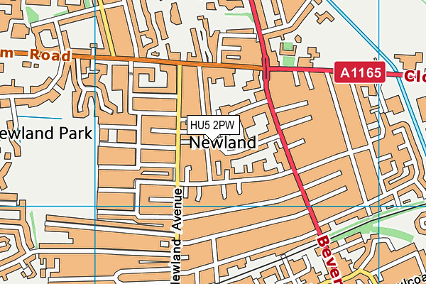 HU5 2PW map - OS VectorMap District (Ordnance Survey) HU5 2PW map - OS VectorMap District (Ordnance Survey)
