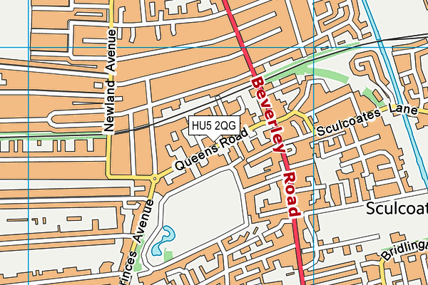 HU5 2QG map - OS VectorMap District (Ordnance Survey) HU5 2QG map - OS VectorMap District (Ordnance Survey)