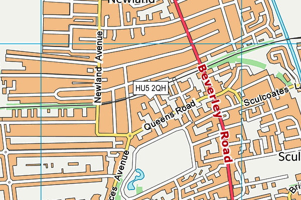 HU5 2QH map - OS VectorMap District (Ordnance Survey) HU5 2QH map - OS VectorMap District (Ordnance Survey)