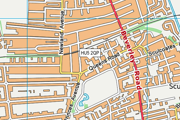 HU5 2QP map - OS VectorMap District (Ordnance Survey)