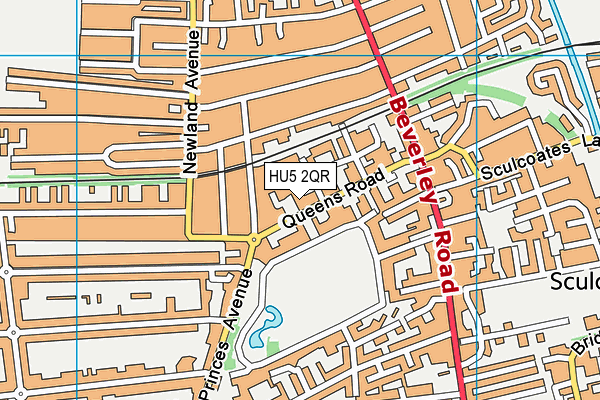 HU5 2QR map - OS VectorMap District (Ordnance Survey)