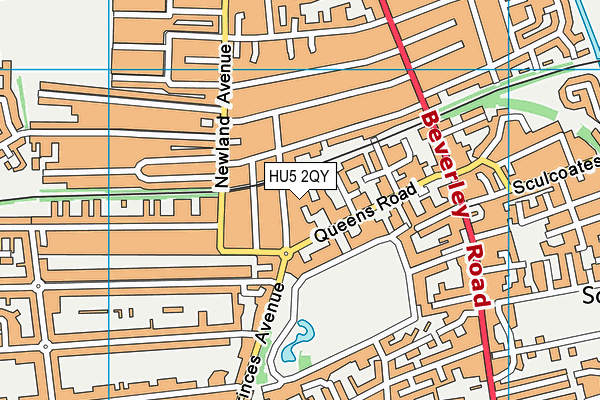 HU5 2QY map - OS VectorMap District (Ordnance Survey) HU5 2QY map - OS VectorMap District (Ordnance Survey)