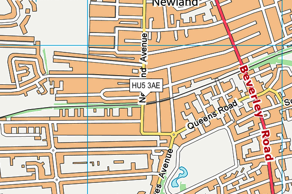 HU5 3AE map - OS VectorMap District (Ordnance Survey) HU5 3AE map - OS VectorMap District (Ordnance Survey)