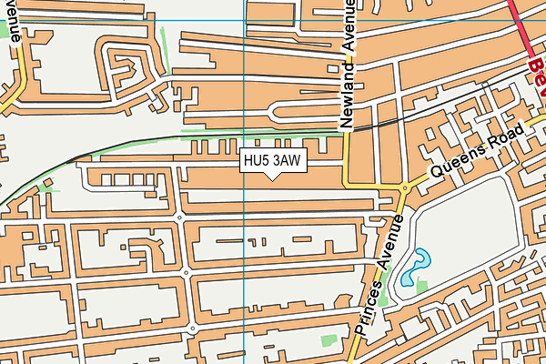 HU5 3AW map - OS VectorMap District (Ordnance Survey) HU5 3AW map - OS VectorMap District (Ordnance Survey)