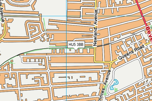 HU5 3BB map - OS VectorMap District (Ordnance Survey) HU5 3BB map - OS VectorMap District (Ordnance Survey)