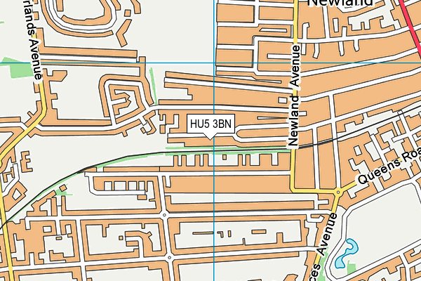 HU5 3BN map - OS VectorMap District (Ordnance Survey) HU5 3BN map - OS VectorMap District (Ordnance Survey)