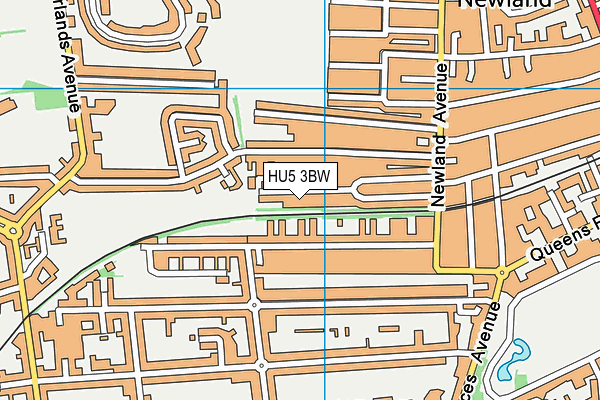 HU5 3BW map - OS VectorMap District (Ordnance Survey) HU5 3BW map - OS VectorMap District (Ordnance Survey)