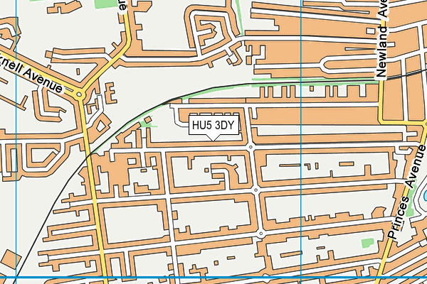 HU5 3DY map - OS VectorMap District (Ordnance Survey) HU5 3DY map - OS VectorMap District (Ordnance Survey)