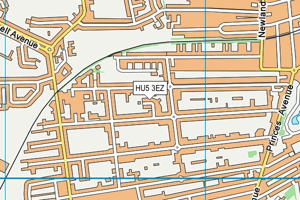HU5 3EZ map - OS VectorMap District (Ordnance Survey) HU5 3EZ map - OS VectorMap District (Ordnance Survey)