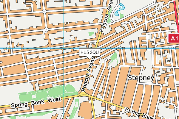 HU5 3QU map - OS VectorMap District (Ordnance Survey) HU5 3QU map - OS VectorMap District (Ordnance Survey)