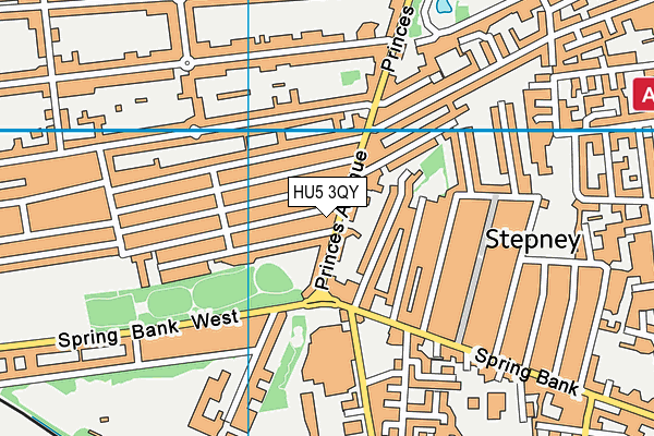 HU5 3QY map - OS VectorMap District (Ordnance Survey) HU5 3QY map - OS VectorMap District (Ordnance Survey)