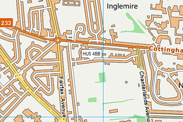 HU5 4BB map - OS VectorMap District (Ordnance Survey) HU5 4BB map - OS VectorMap District (Ordnance Survey)