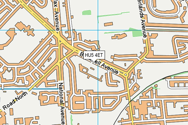 HU5 4ET map - OS VectorMap District (Ordnance Survey) HU5 4ET map - OS VectorMap District (Ordnance Survey)