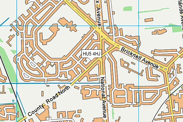 HU5 4HJ map - OS VectorMap District (Ordnance Survey) HU5 4HJ map - OS VectorMap District (Ordnance Survey)
