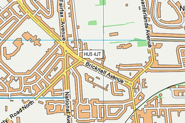 HU5 4JT map - OS VectorMap District (Ordnance Survey) HU5 4JT map - OS VectorMap District (Ordnance Survey)